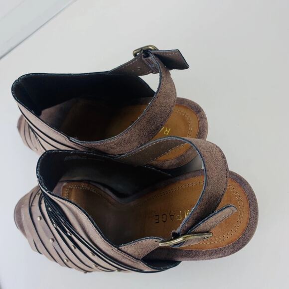 Rampage Poloma Women's Heel Sandals Vegan Block Heel Ankle Strap Brown Size 10 - Picture 8 of 9
